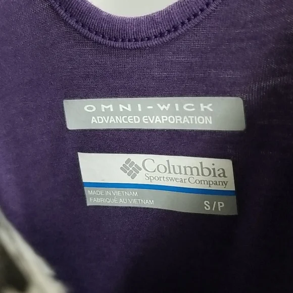Women's Small Columbia Purple Omni-Wick Top - Picture 7 of 9